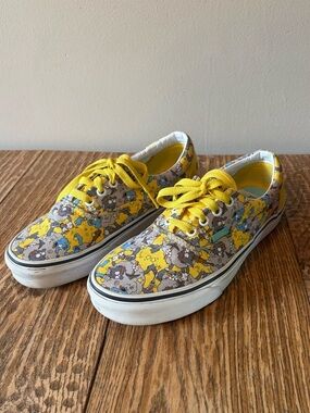 VANS The Simpsons Era 'Itchy & Scratchy' M Sz 6 W Sz 7.5 Yellow Canvas Sneakers